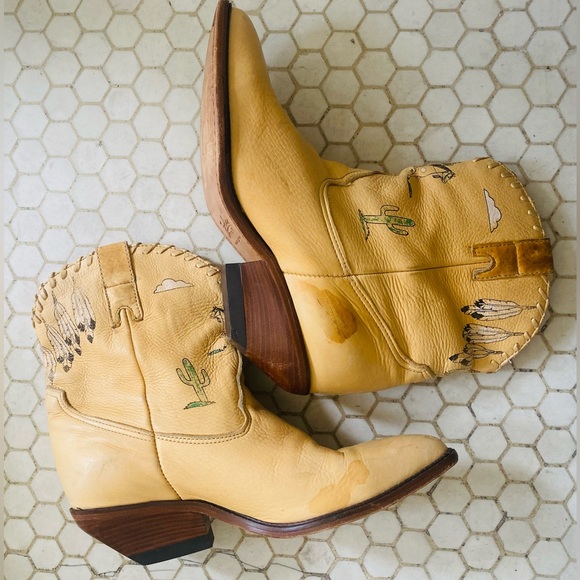 Vintage Zodiac Cowboy Ankle Boots - Picture 3 of 9